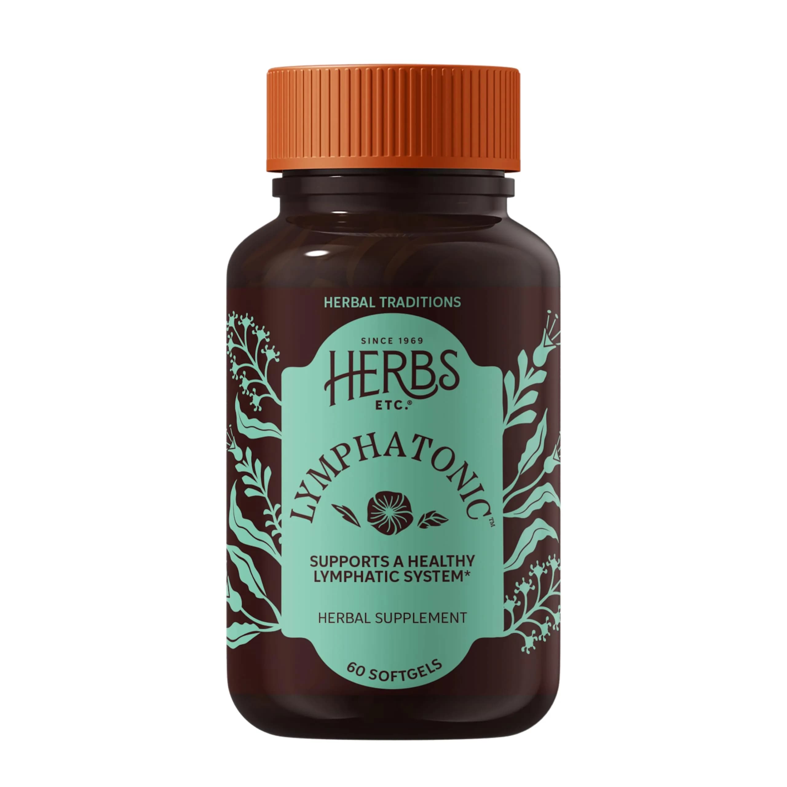 Herbs Etc. Lymphatonic Sg, 60 CT | Herbal Support for Lymph Circulation & Detox — Brown