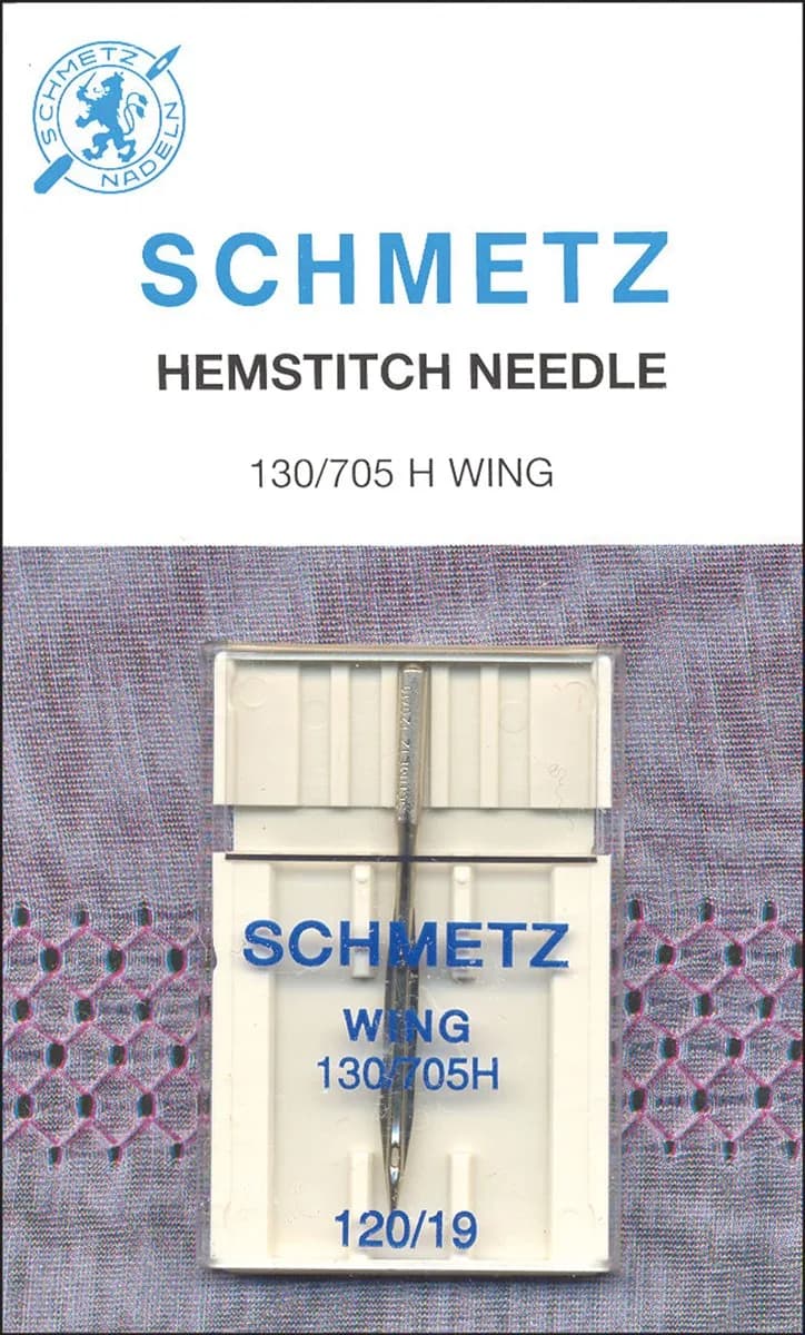 Euro-Notions Hemstitch Needle Size 120 | Decorative Open Work for Light Fabrics — White