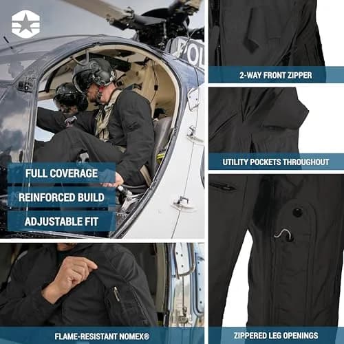 Propper Flight Suit CWU 27/P Nomex Black 42 Long | Flame-Resistant Military-Grade Gear thumbnail 5
