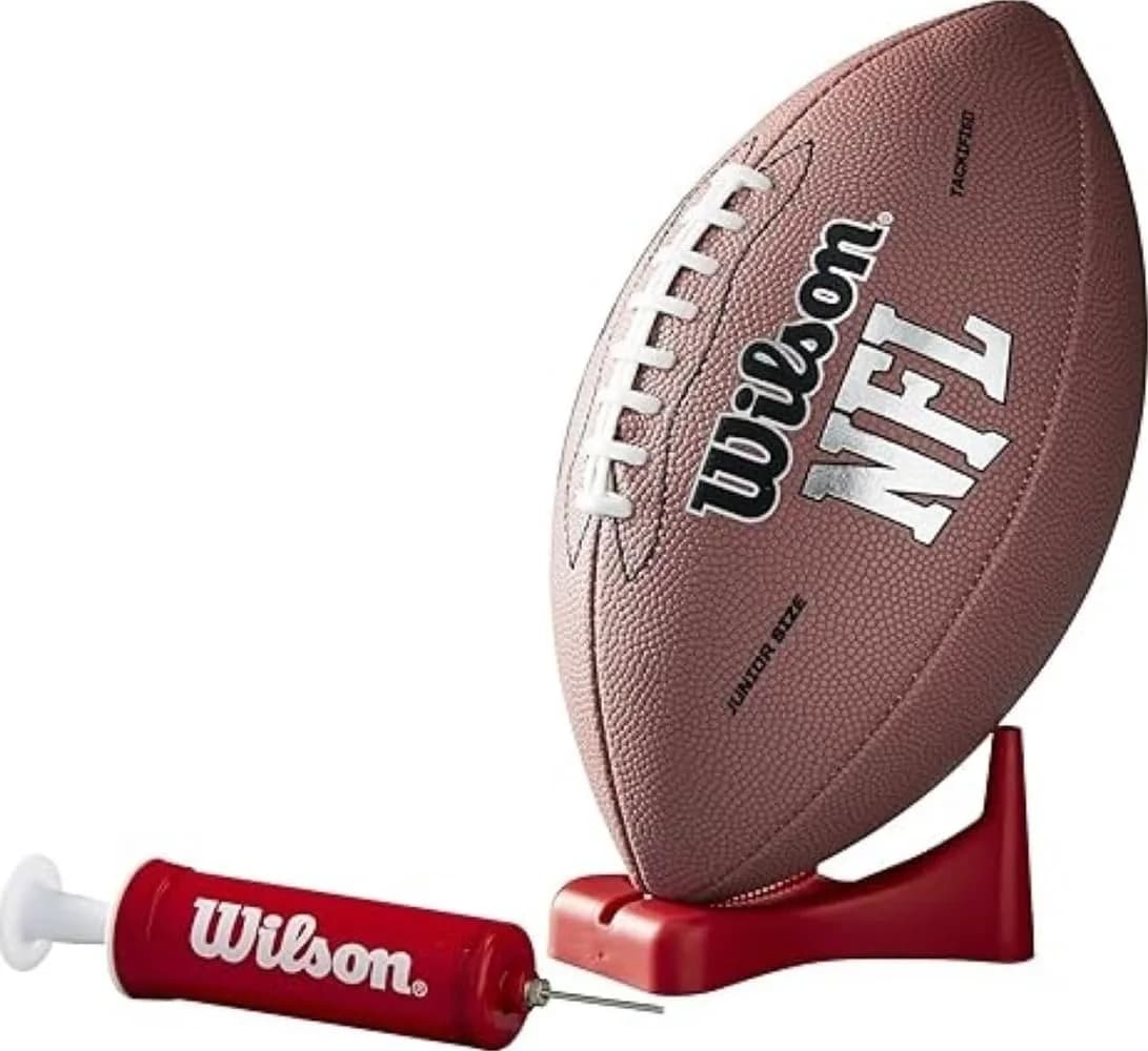 Wilson NFL MVP Junior Football with Pump & Tee - 10 inches (25.4 cm) | Official NFL Partner Since 1941 - main product image