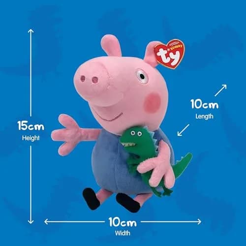 Ty George Pig Beanie Baby Plush Toy 20 cm (8 inches) | Officially Licensed by Ty thumbnail 5