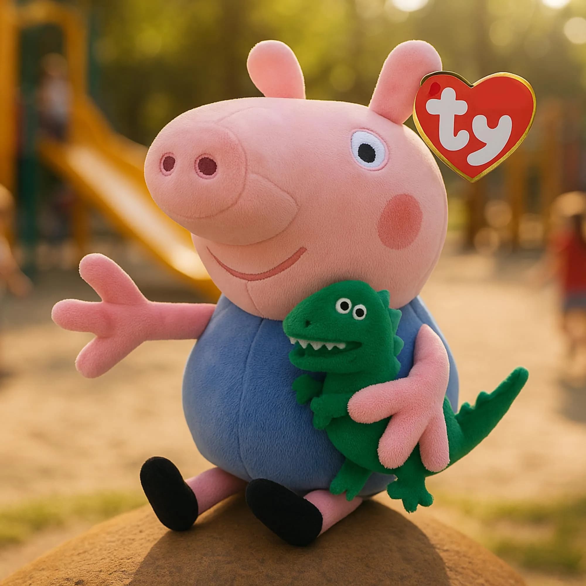 Ty George Pig Beanie Baby Plush Toy 20 cm (8 inches) | Officially Licensed by Ty - view 3
