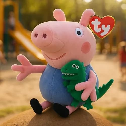 Ty George Pig Beanie Baby Plush Toy 20 cm (8 inches) | Officially Licensed by Ty thumbnail 3