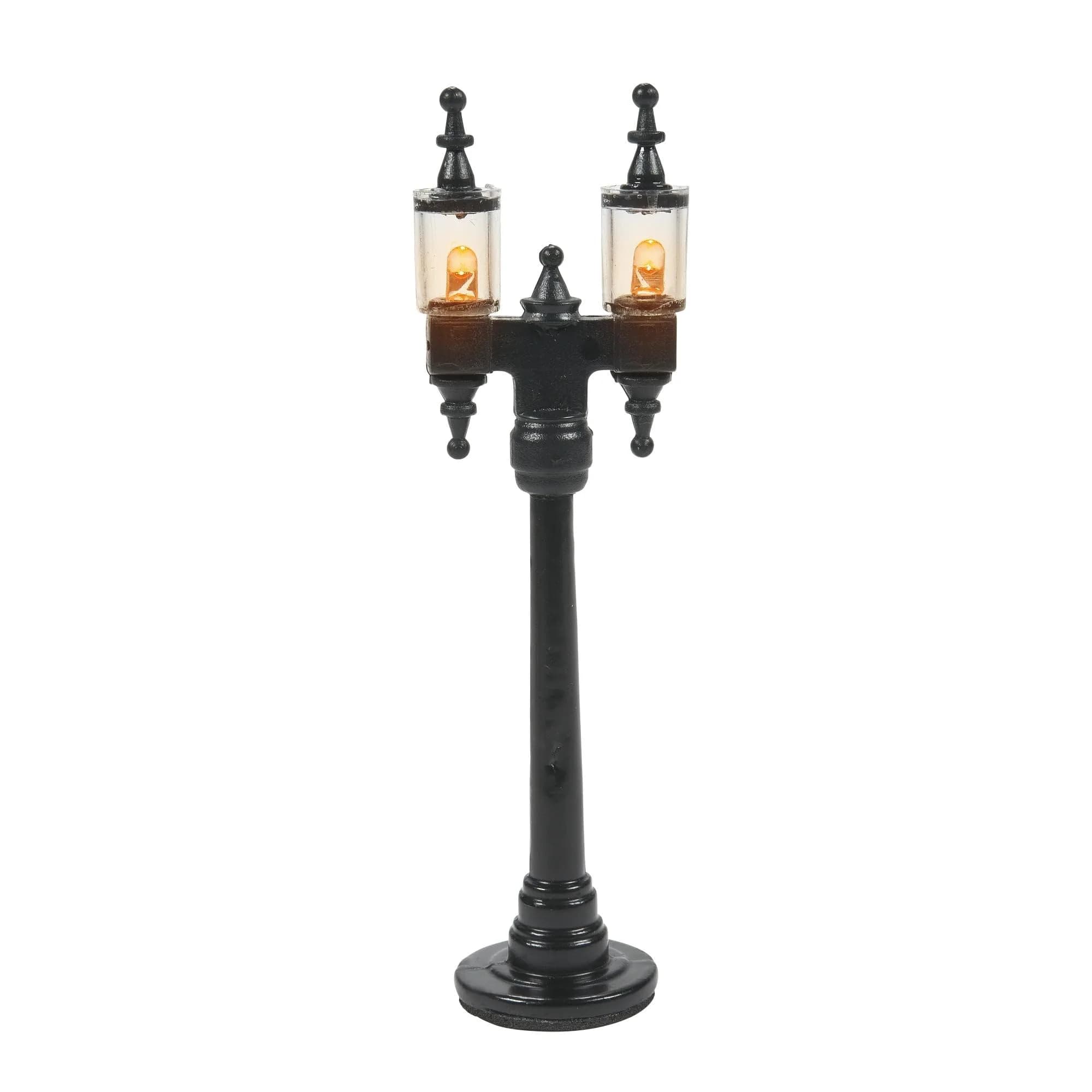 Department 56 Accessories for Villages Double Street Lamps Set of 4 | Detailed Village Street Lighting