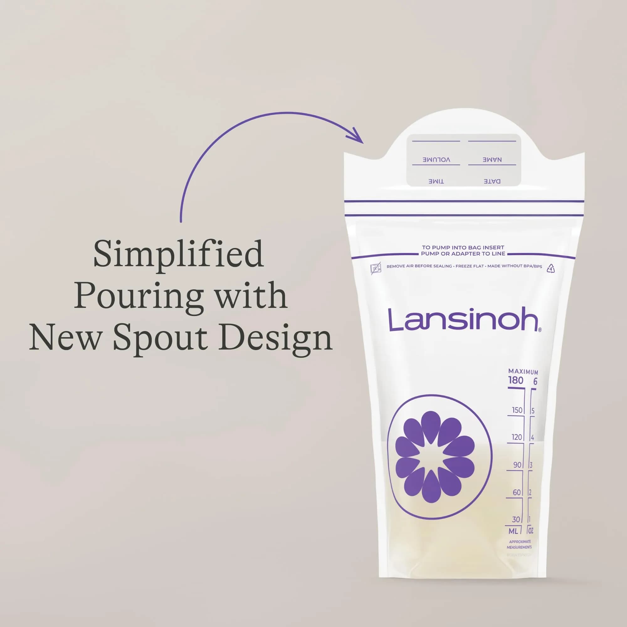 Lansinoh Breastmilk Storage Bags 6 Ounce 75 Count | BPA/BPS-Free for Safe Storage - view 8