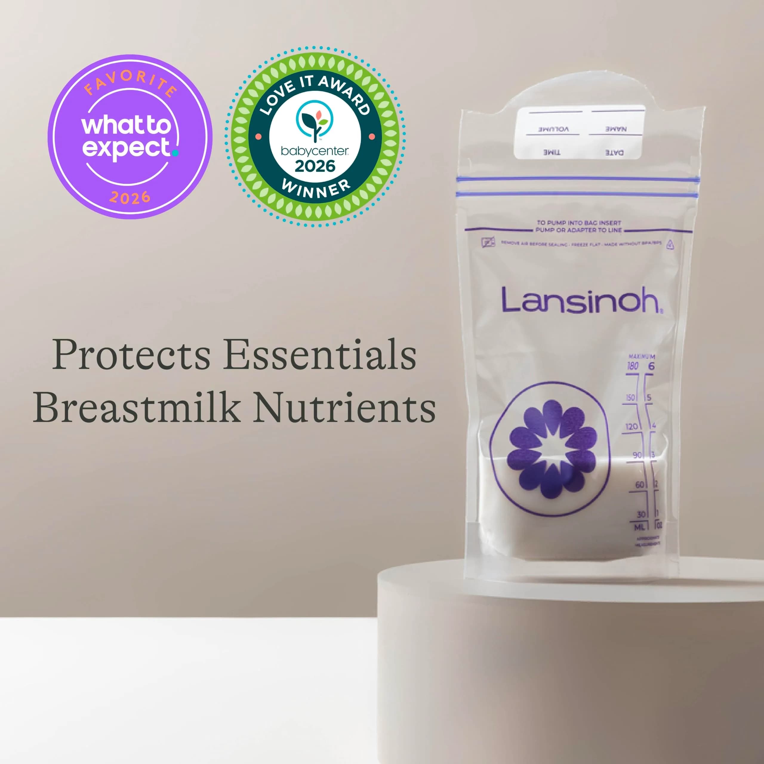 Lansinoh Breastmilk Storage Bags 6 Ounce 75 Count | BPA/BPS-Free for Safe Storage - view 4