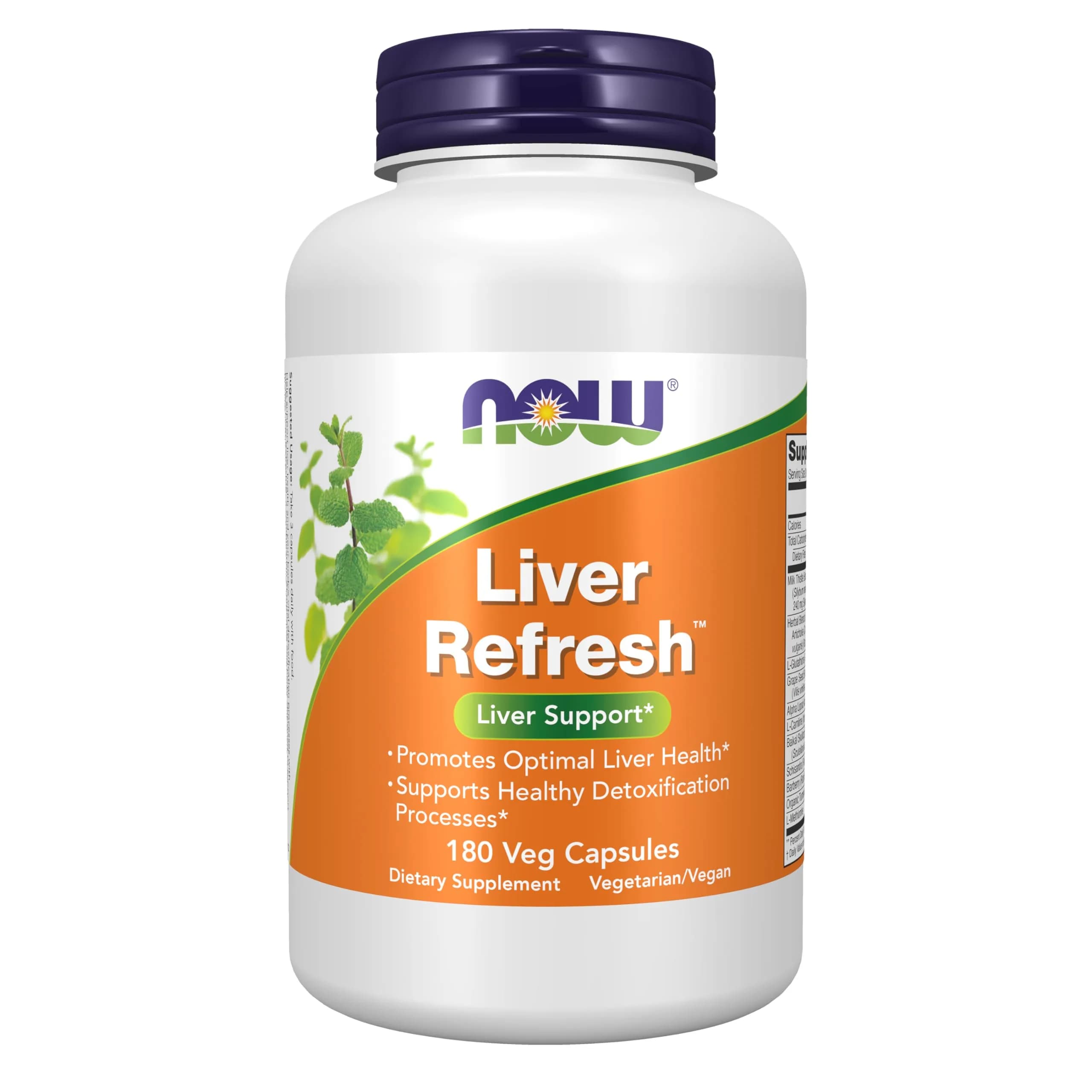 NOW Liver Refresh™ 180 Veg Caps | Supports Liver & Detox in India — Green/Yellow/Brown