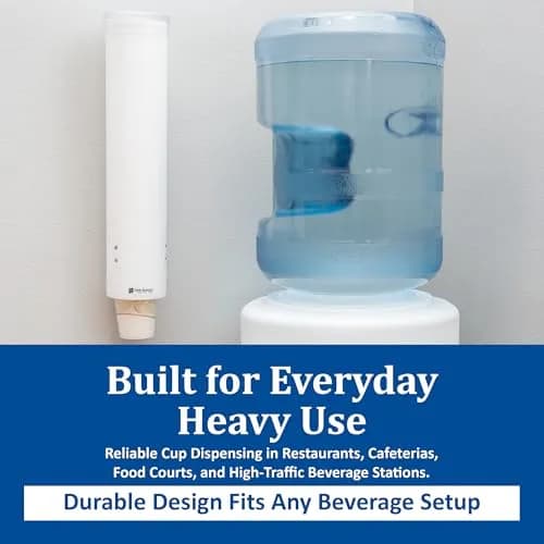San Jamar 16-Inch Pull-Type Cup Dispenser for 4-10 oz Flat/Cone Cups | Space-Saving, Durable, Easy to Refill thumbnail 3