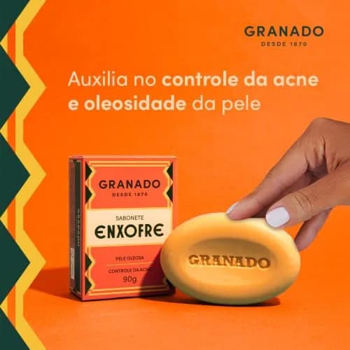 Granado Sulfur Soap Sabonete Enxofre 90g | Natural Sulfur for Acne & Skin Irritations thumbnail 3