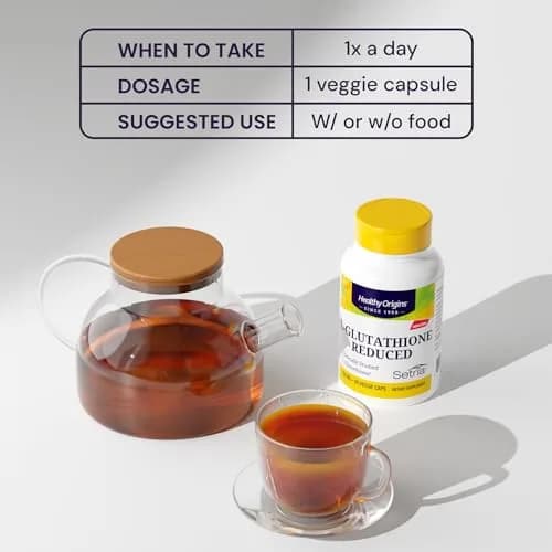 Healthy Origins Setria L-Glutathione 500 mg 60 Veggie Caps | Antioxidant Protection thumbnail 5