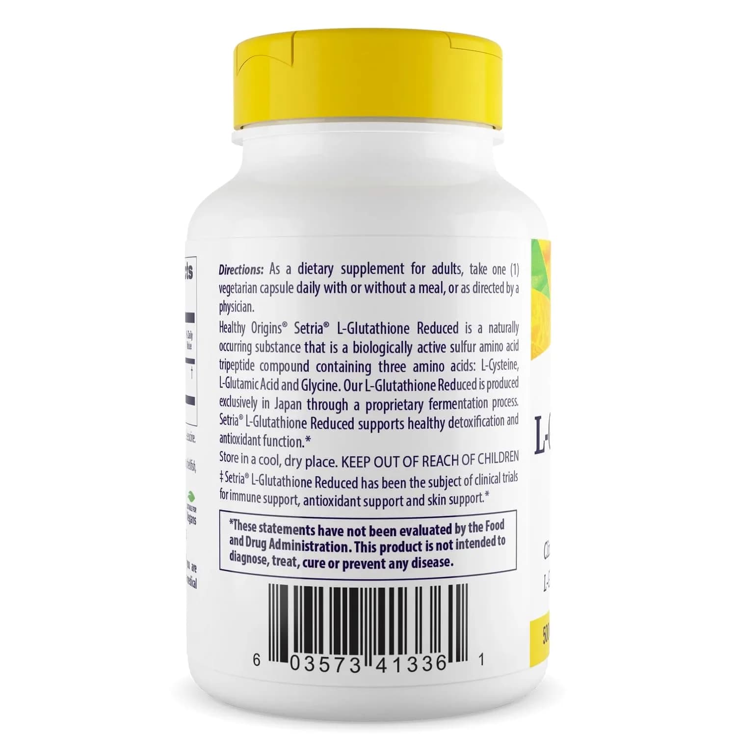 Healthy Origins Setria L-Glutathione 500 mg 60 Veggie Caps | Antioxidant Protection - view 3