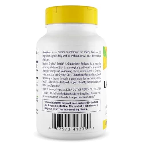 Healthy Origins Setria L-Glutathione 500 mg 60 Veggie Caps | Antioxidant Protection thumbnail 3