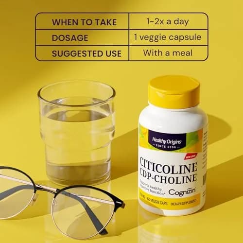 Healthy Origins Cognizin Citicoline 250 mg | Brain & Memory Support in India thumbnail 5