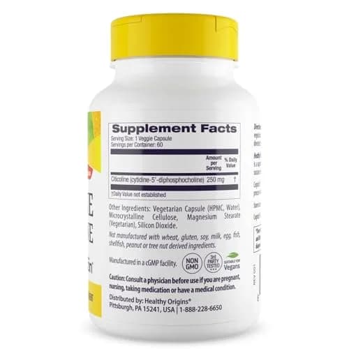 Healthy Origins Cognizin Citicoline 250 mg | Brain & Memory Support in India thumbnail 3