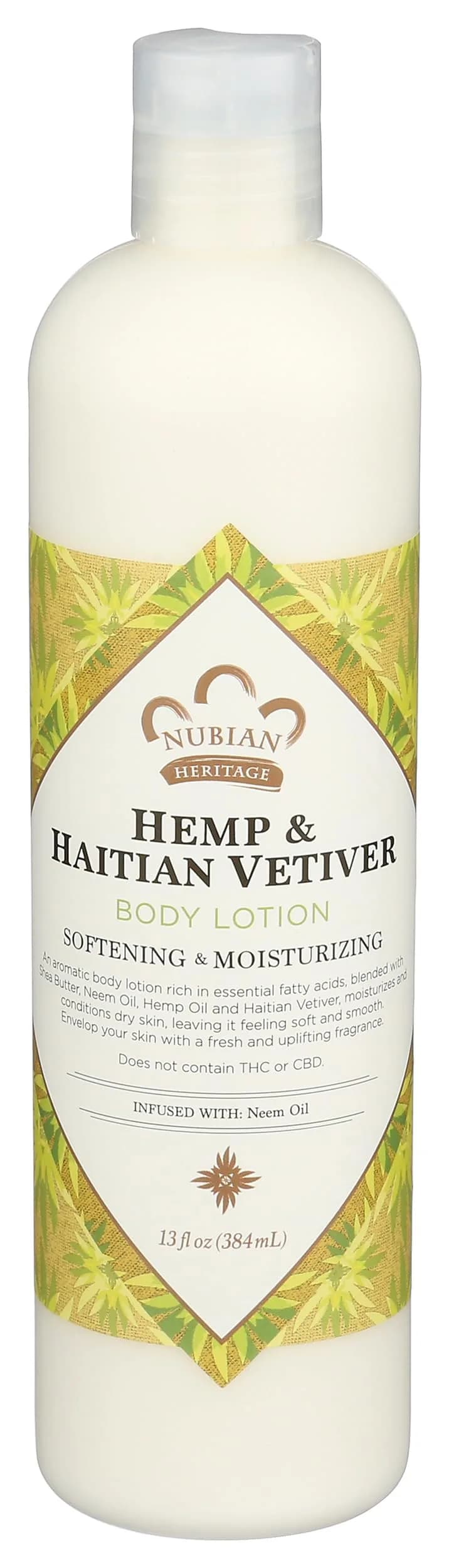 Nubian Heritage Indian Hemp & Haitian Vetiver Body Lotion 384ml (13 Fl Oz) | Hydrates Skin Daily - main product image