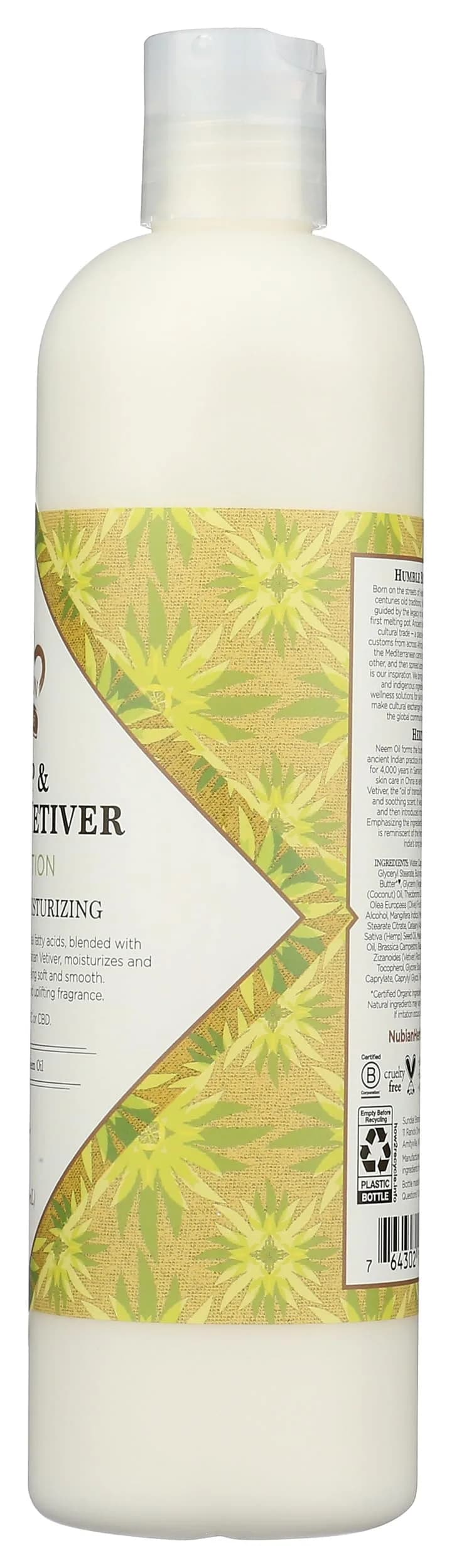 Nubian Heritage Indian Hemp & Haitian Vetiver Body Lotion 384ml (13 Fl Oz) | Hydrates Skin Daily - view 6
