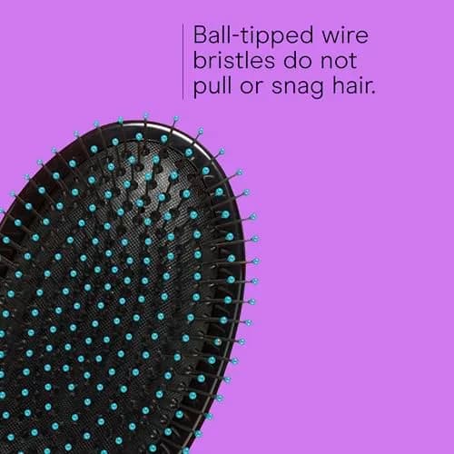 Conair Metal Bristle Cushion Hair Brush with Rubber Handle | Detangling for Thick, Curly Hair thumbnail 3
