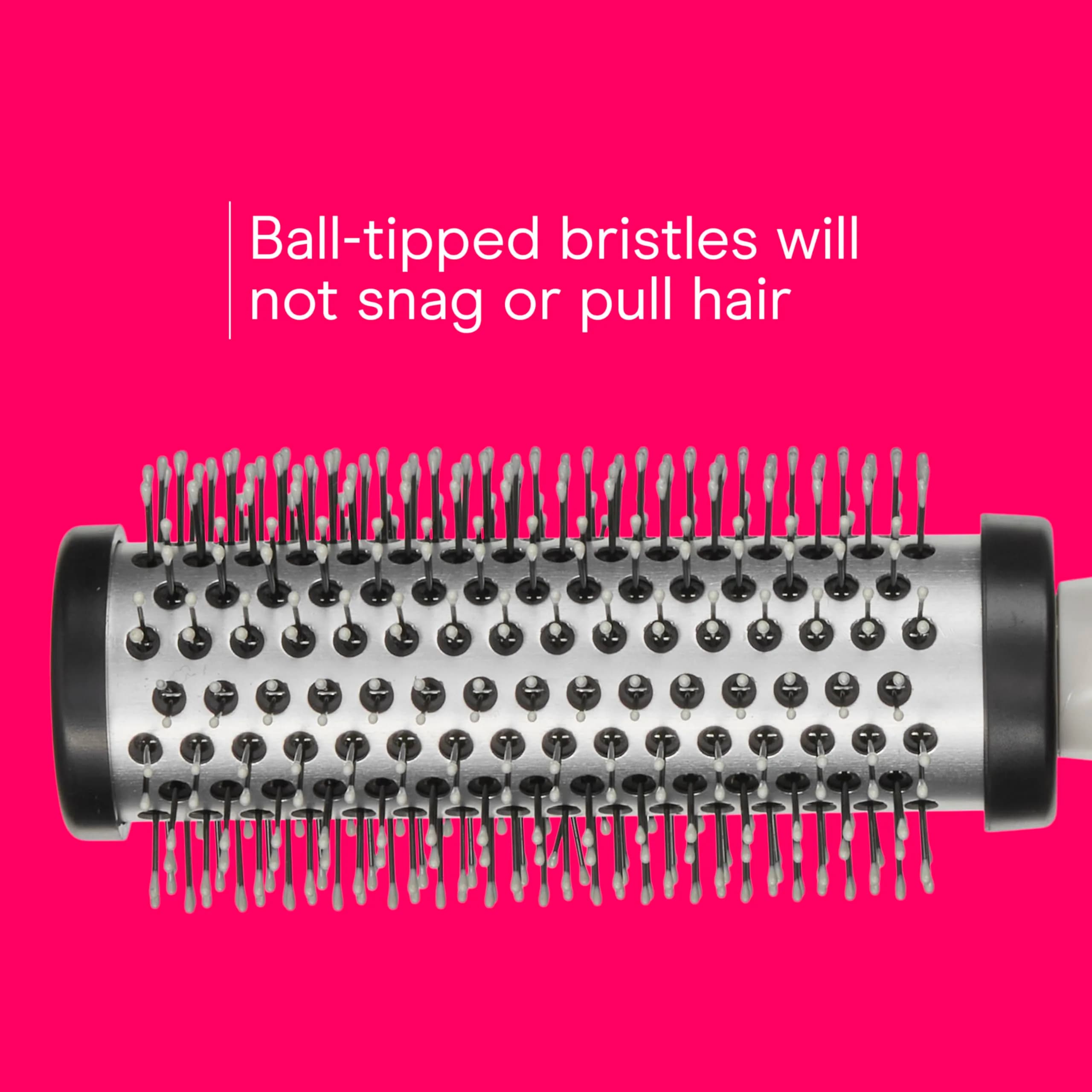 Conair Grip & Style Large Round Brush, Nylon Bristle Hair Brush for Blowout Styling 2.54 cm (1 Inch) Barrel | Adds Body and Fullness - view 5