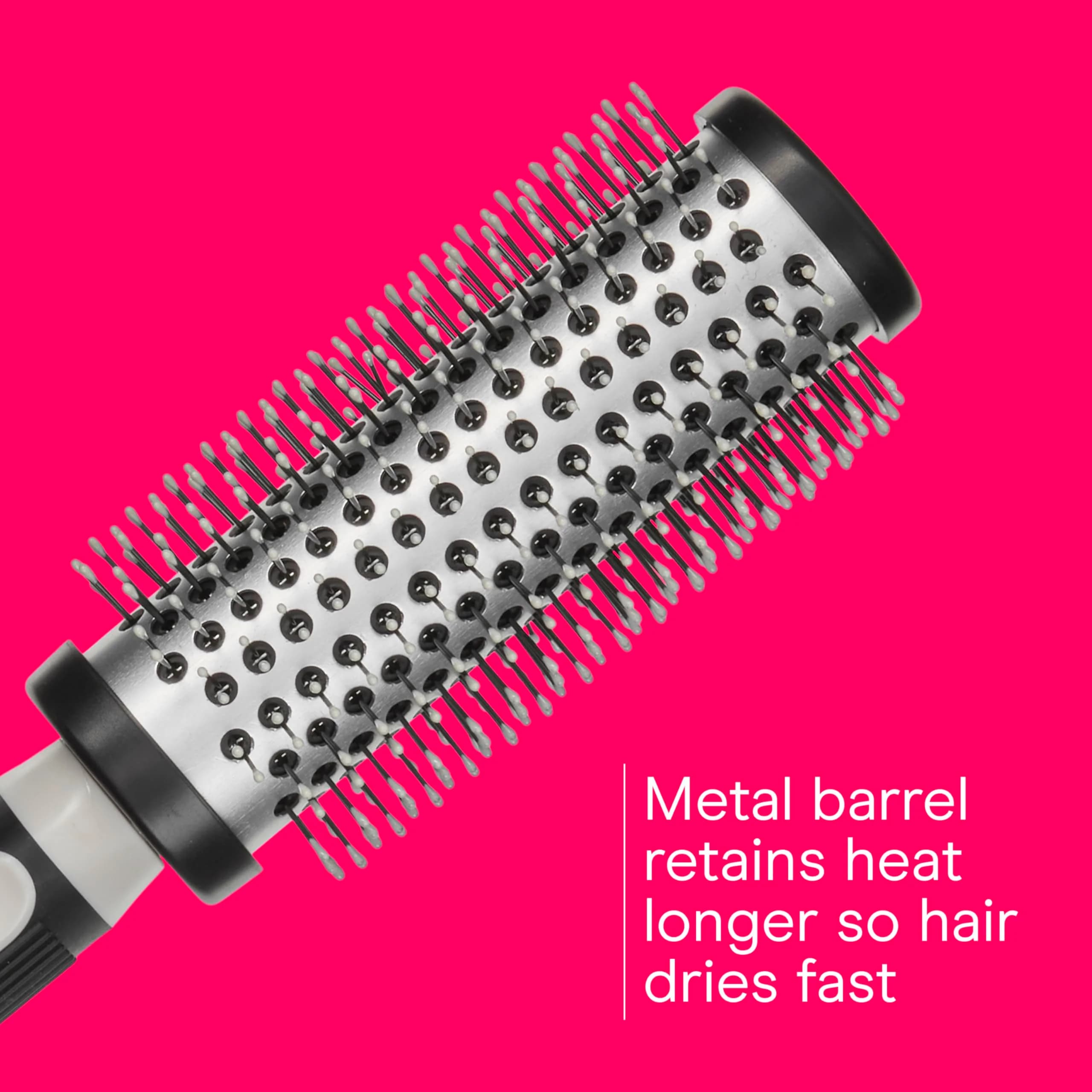 Conair Grip & Style Large Round Brush, Nylon Bristle Hair Brush for Blowout Styling 2.54 cm (1 Inch) Barrel | Adds Body and Fullness - view 4