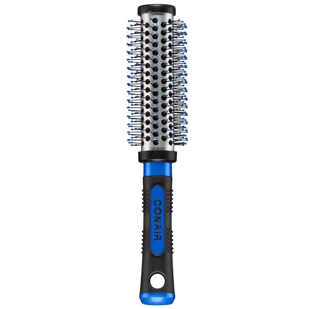 Conair Salon Results Round Brush for Blow Out — 1.75 inch Metal Barrel with Ball-Tipped Nylon Bristles | Adds Body and Fullness — Small Metal Round Brush
