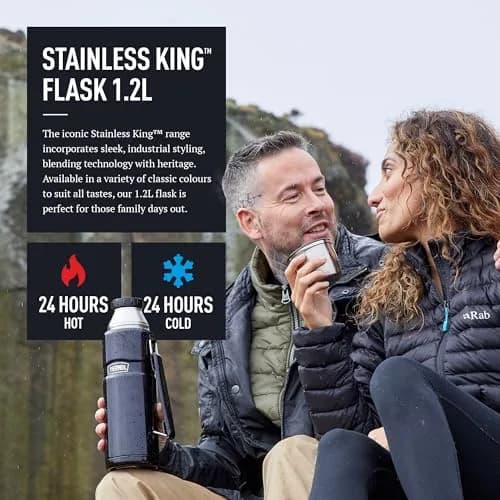 Thermos Stainless King Midnight Blue Travel Flask 1.2L (40.6 Oz) | Keeps Hot 24 Hrs, Cold 24 Hrs thumbnail 5