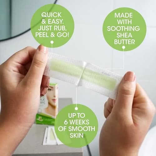 Nad's Facial Wax Strips Fragrance Free 48 Count (24 Count Each) | Gentle Hair Removal for Face thumbnail 3