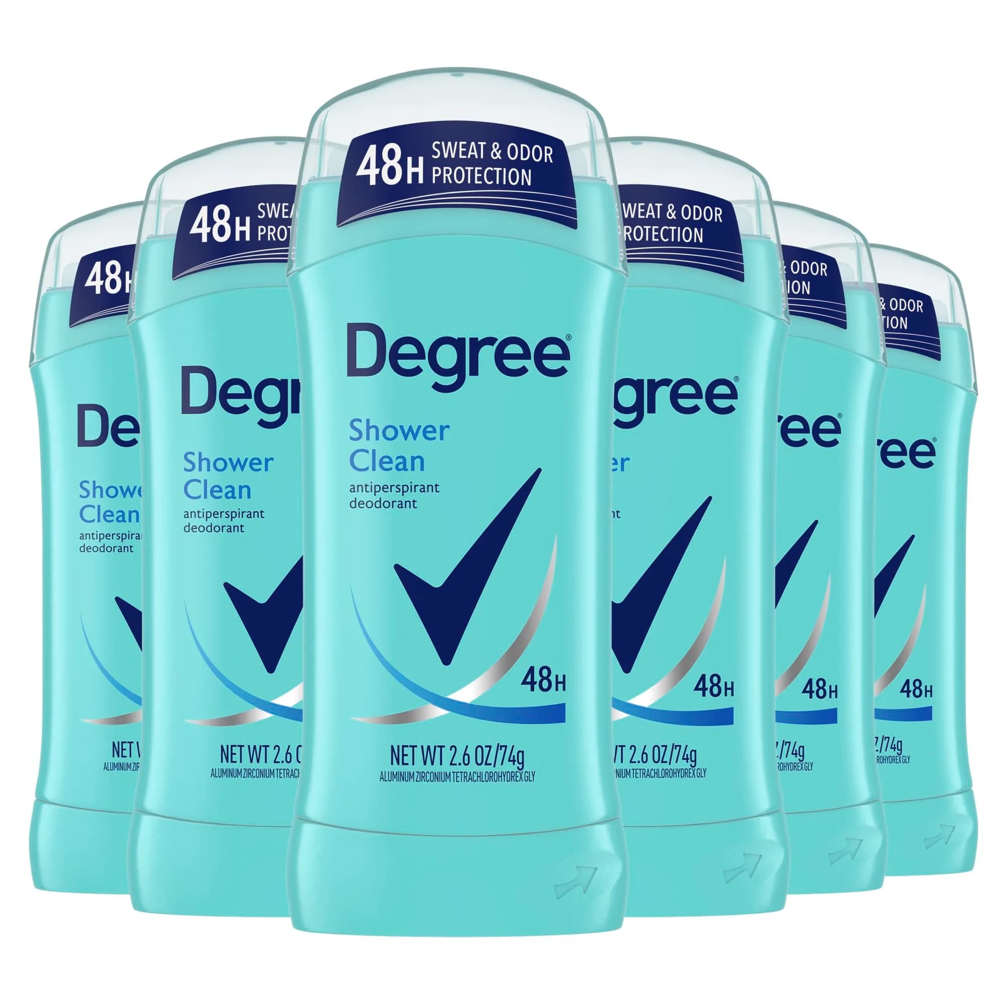Degree Shower Clean Antiperspirant Deodorant for Women 73.71ml (2.6 oz) | 48-Hour Sweat & Odor Protection - main product image