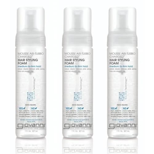 GIOVANNI Mousse Air-Turbo Charged Hair Styling Foam 207ml (7 Fl Oz) Pack of 3 | Adds Volume, Texture & Body thumbnail 1