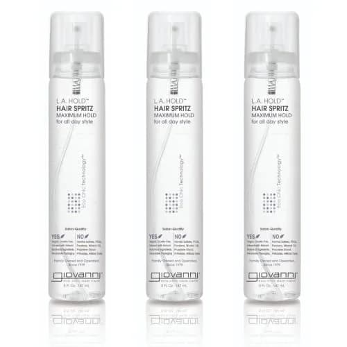 GIOVANNI L.A. Hold Hair Spritz, Lightweight, 147ml (5 Fl Oz) — Pack of 3 | Firm Hold Styling Spray — L.A. Hold