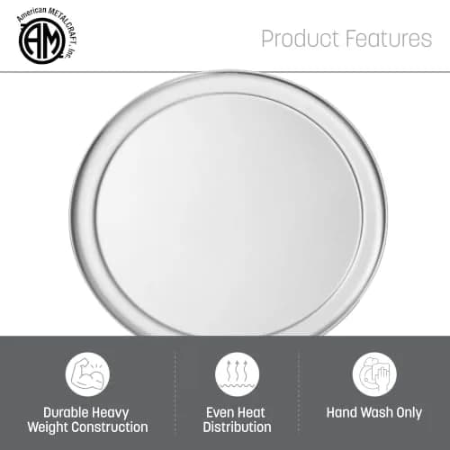 American Metalcraft TP12 12-Inch Aluminum Pizza Pan | Durable, Even Heating, Wide Rim thumbnail 4