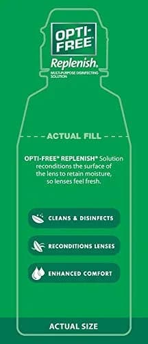 Opti-Free Replenish Multi-Purpose Disinfecting Solution with Lens Case (Pack of 4) | Long-Lasting Moisture & Disinfection thumbnail 4