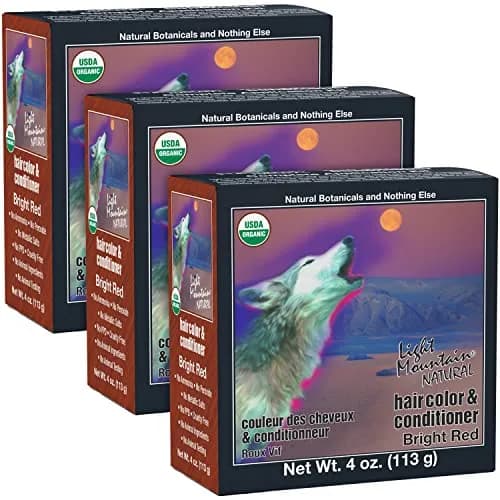Light Mountain Henna Hair Color, Bright Red 4 Oz | Organic, Ammonia-Free, Vegan thumbnail 1