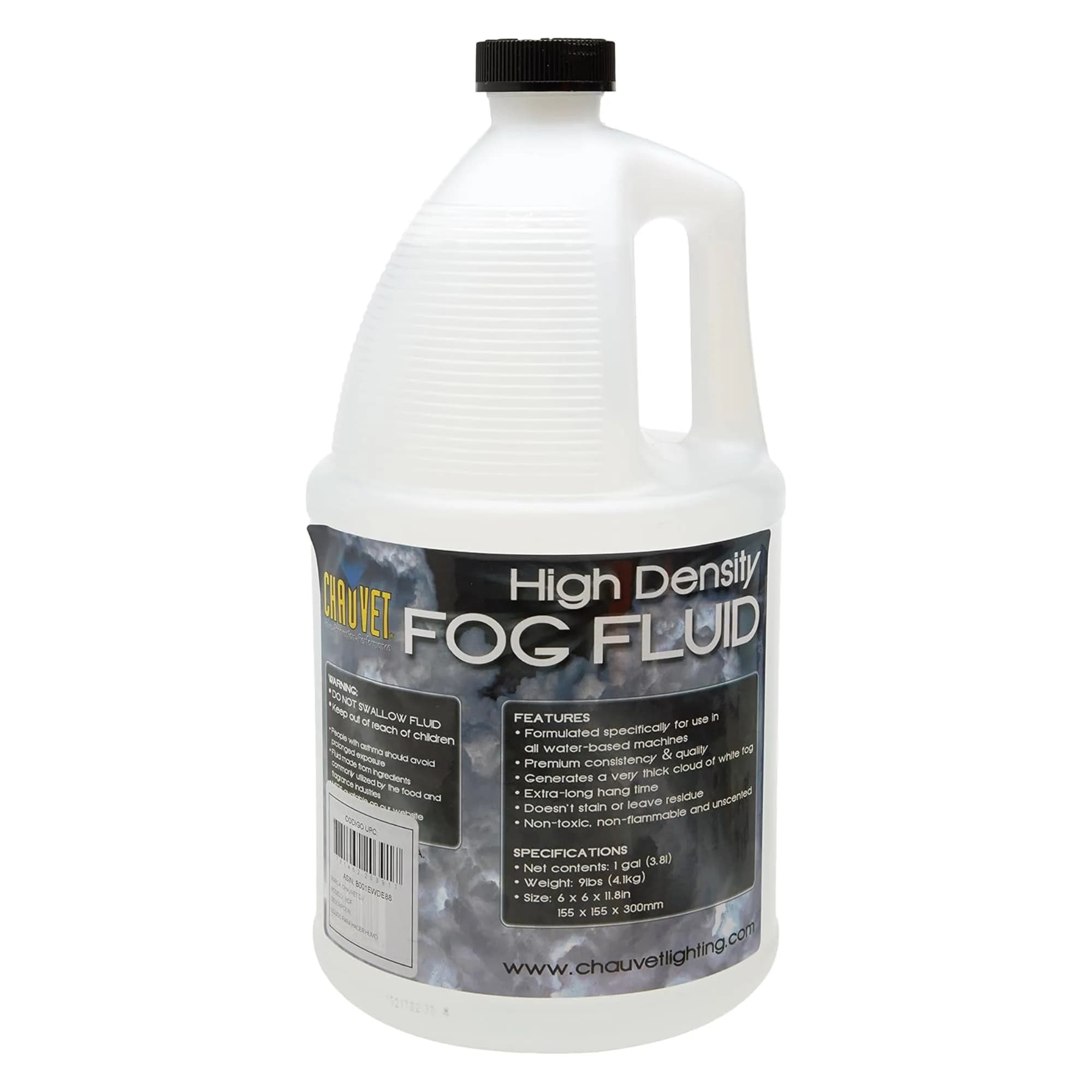 CHAUVET DJ High-Density Fog Machine Fluid 1-Gallon | Dense Smoke Output, Non-Toxic & FDA Compliant