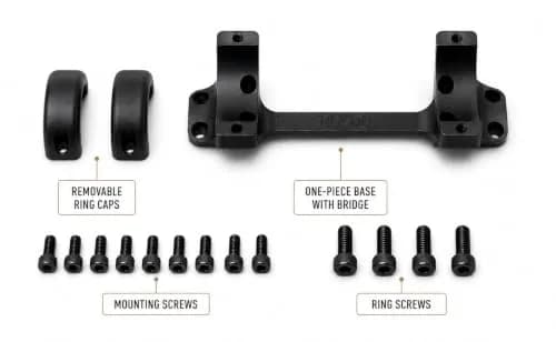 Game Reaper Browning X Bolt Short Action Medium Mount (Black, 30mm) | Precision Aluminum Scope Mount thumbnail 2