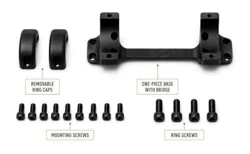Game Reaper Browning X Bolt-Short Action-High Mount (Black, 1 inch) | Precision Rifle Scope Mount for Browning X-Bolt thumbnail 2