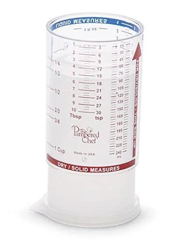 Pampered Chef Mini Measure All Cup | Adjustable Liquid & Solid Measuring Tool thumbnail 1