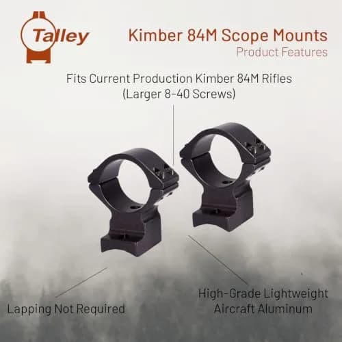Talley Kimber 84M Scope Mounts 30mm High (758749) Lightweight Alloy, Compatible with Kimber 84M, Black Anodized thumbnail 5