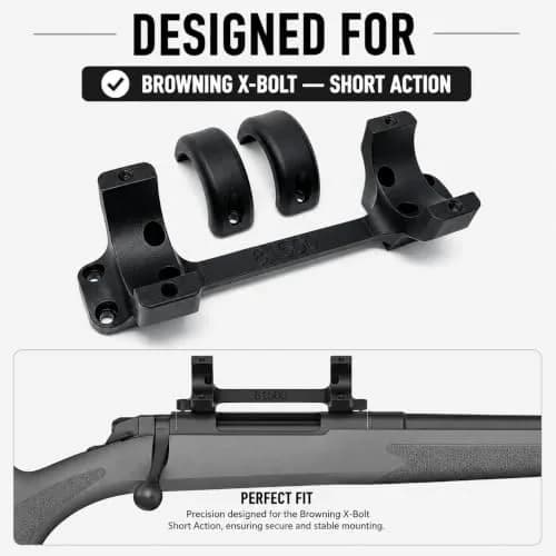 Game Reaper Browning X Bolt-Short Action-Medium Mount (Black, 1 inch) | Precision Optics Mount for Hunting thumbnail 3