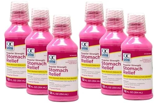 Quality Choice Stomach Relief 12 fl oz (Pack of 6) | Fast Relief for Upset Stomach & Diarrhea thumbnail 1