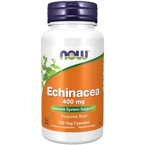 NOW Supplements Echinacea 400 mg | Immune Support, 100 Veg Caps, USA Import thumbnail 1