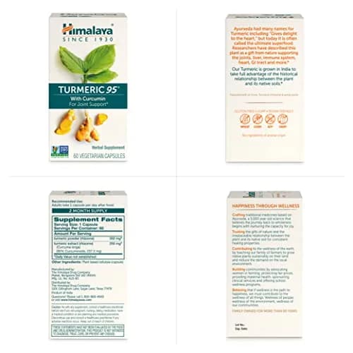 Himalaya Turmeric 95 Curcumin Supplement, 600 mg | Supports Joint Flexibility & Inflammation thumbnail 5