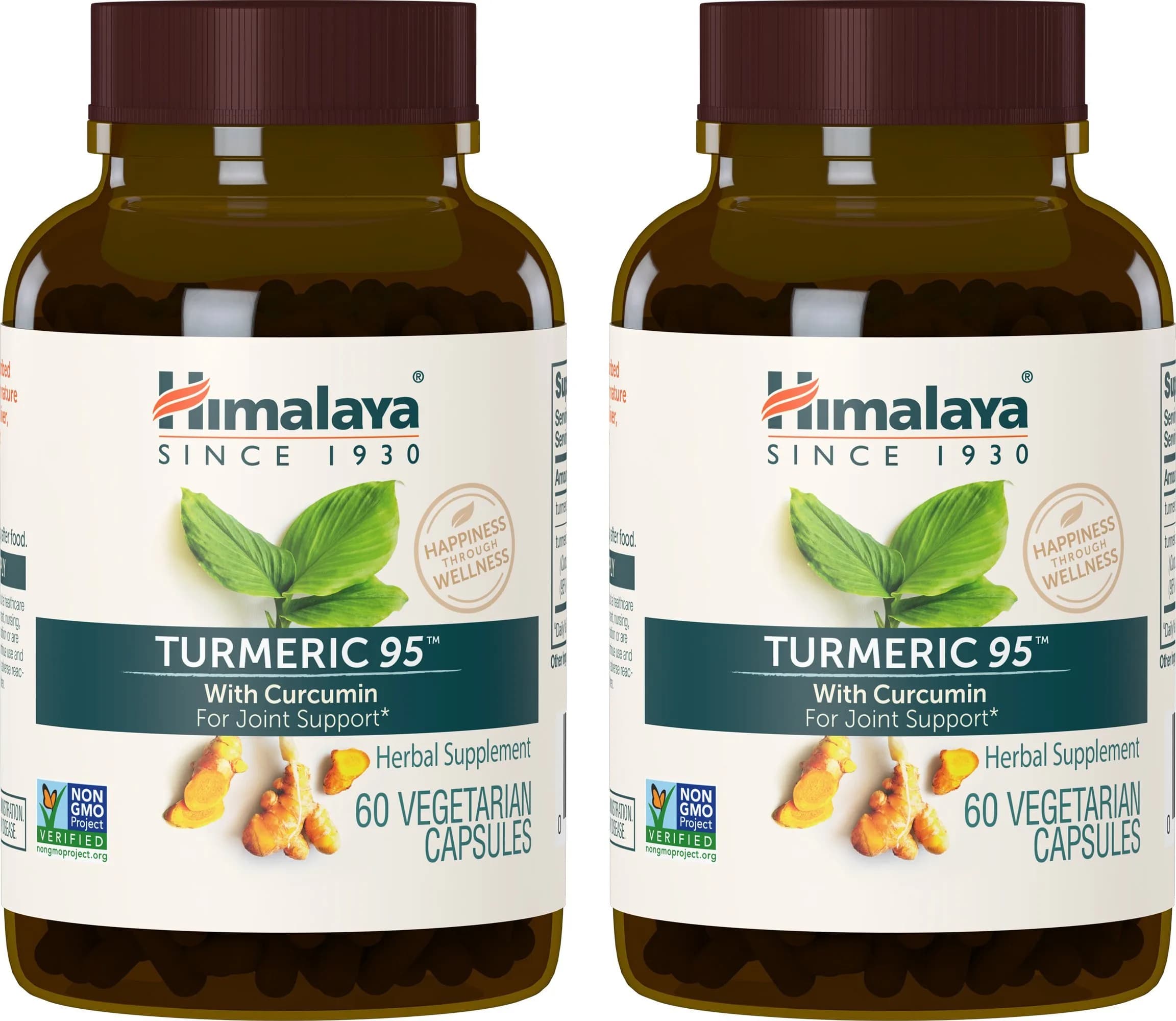 Himalaya Turmeric 95 Curcumin Supplement, 600 mg | Supports Joint Flexibility & Inflammation — Capsule