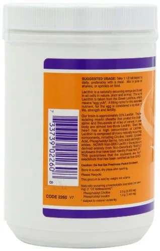 NOW Lecithin Granules 1-Pound (Pack of 2) | Soy-Based, Unflavoured, Nutritional Support for Energy & Fertility thumbnail 5