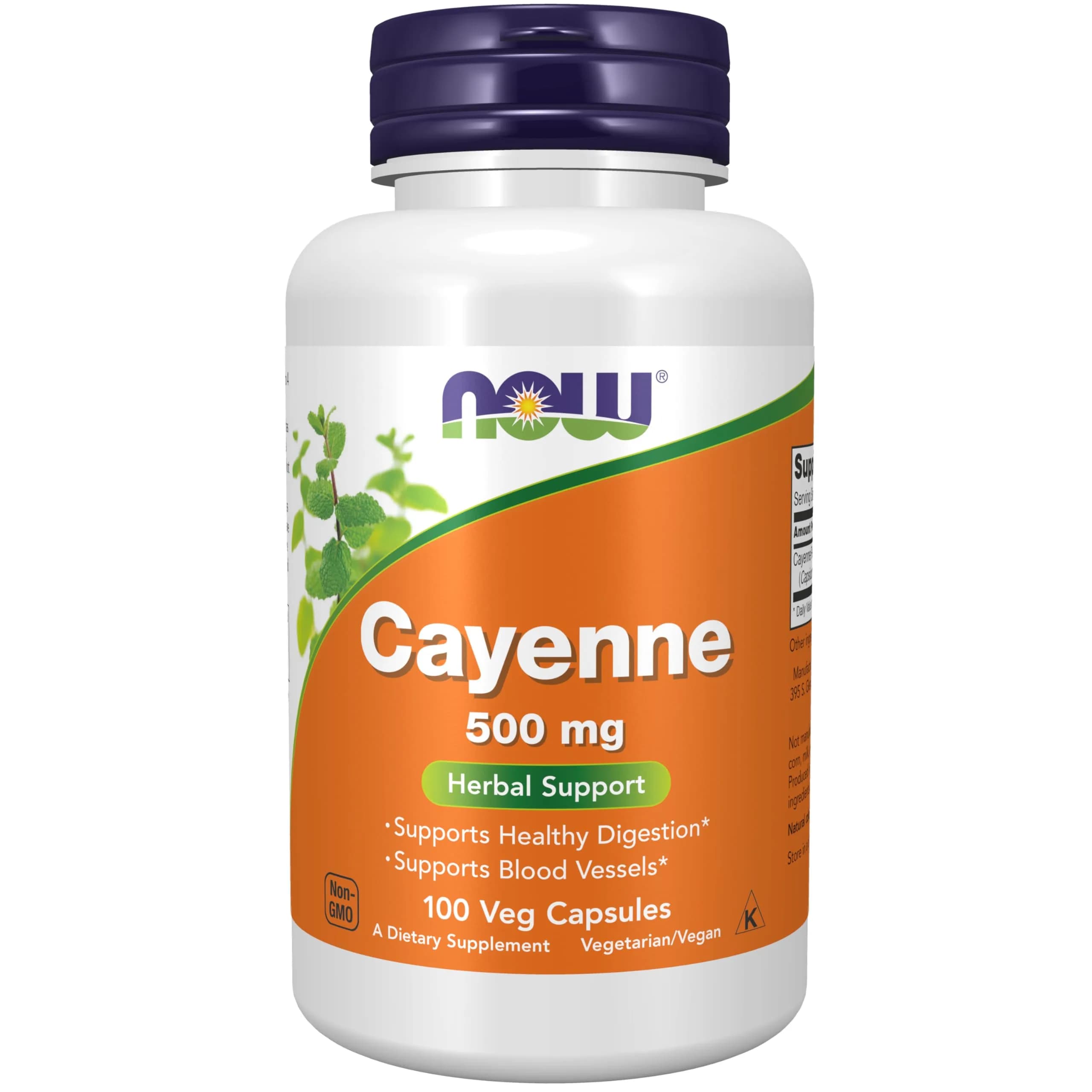 NOW Cayenne (Capsicum annuum) 500 mg | Supports Digestion & Blood Vessels
