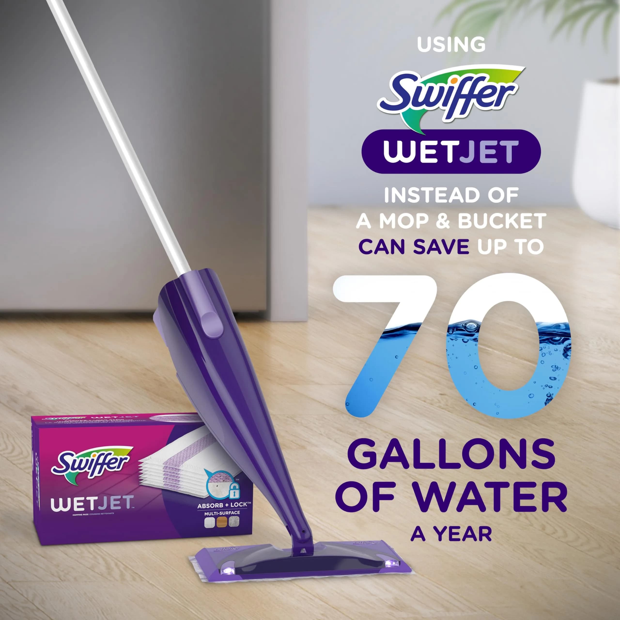 Swiffer WetJet Hardwood Floor Cleaner Spray Mop Pad Refill, 24 Count | USA Imported Cleaning Agent - view 6