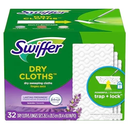 Swiffer Sweep + Mop Dry Pads Refill 32ct (96 Total Cloths) | Traps Dirt & Dust Better Than a Broom thumbnail 1