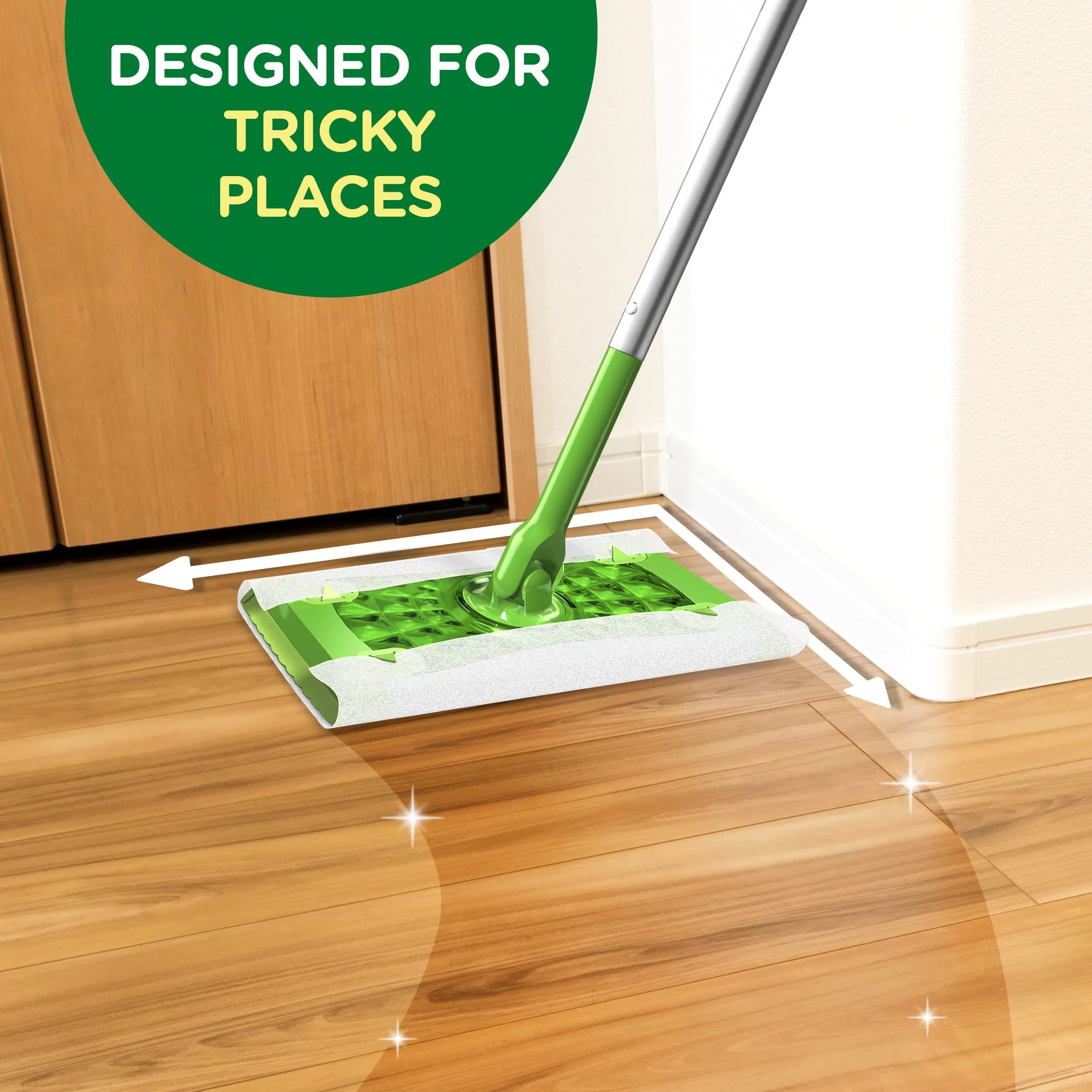 Swiffer Sweep + Mop Dry Pads Refill 32ct (96 Total Cloths) | Traps Dirt & Dust Better Than a Broom - view 7
