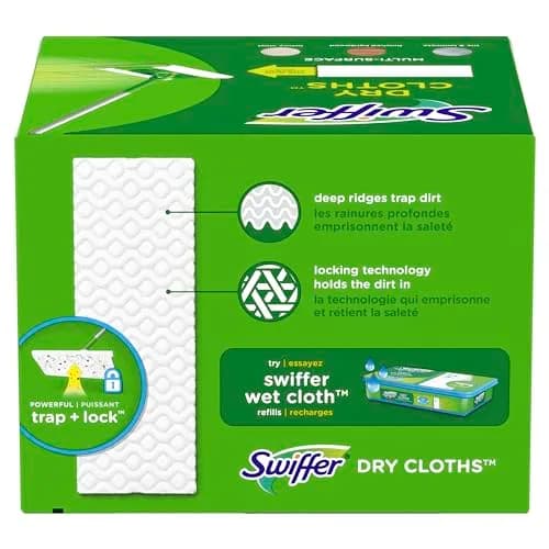 Swiffer Sweep + Mop Dry Pads Refill 32ct (96 Total Cloths) | Traps Dirt & Dust Better Than a Broom thumbnail 2