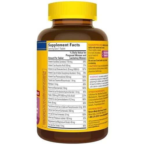 Nature Made Prenatal Multivitamin with Folic Acid, 250 Tablets | Supports Baby & Mom's Health thumbnail 9