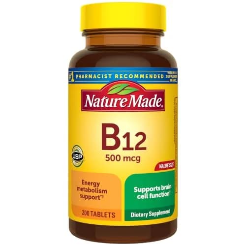 Nature Made Vitamin B12 500 mcg Tablets | Energy Metabolism Support, 200 Count thumbnail 1